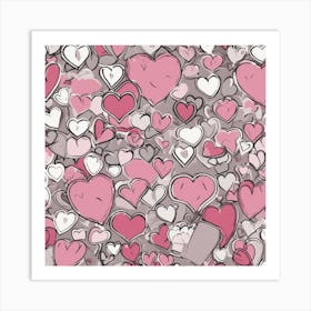 Valentine'S Day Background 1 Art Print