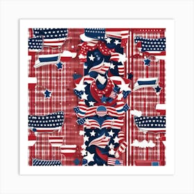 Patriotic Flag Art Print