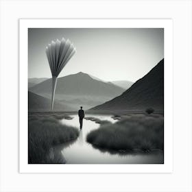 Man In A Field Art Print