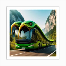 Snake Bus Art Print