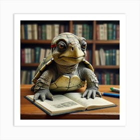 Turtle Reading Book 1 Art Print