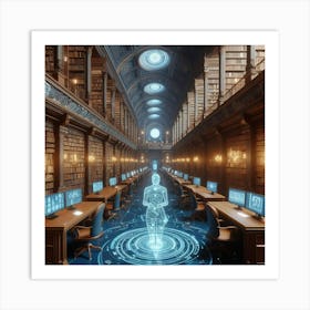 Library Of The Future 2 Art Print