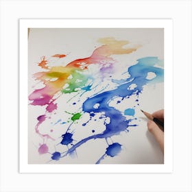 Watercolor Splatters Art Print