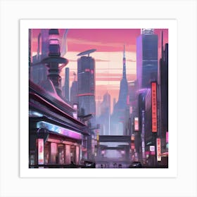 Futuristic Cityscape 24 Art Print