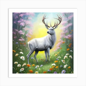 Deer In The Meadow Art Print