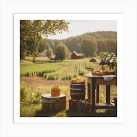 Farm Table In The Countryside Art Print