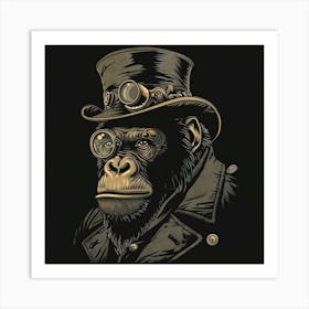 Steampunk Gorilla 10 Art Print