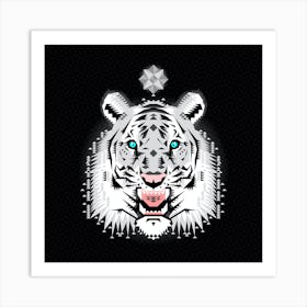 Chobopop Snow Tiger Art Print