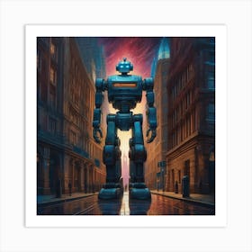 Robot In The City 61 Art Print