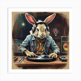 Rabbit Dj Art Print