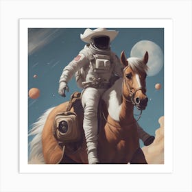 Astronaut On Horseback Art Print