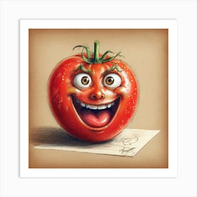 Tomato Drawing 3 Art Print