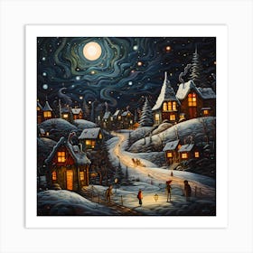 Vintage Yuletide Impressions Art Print