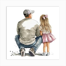 Father And Daughter Art Print