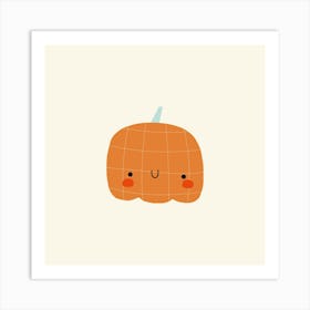 Kawaii Pumpkin Art Print