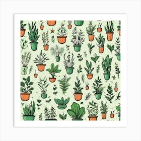 Potted Plants Art Print