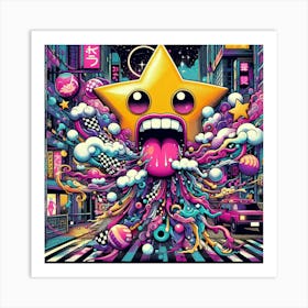 Star - Psychedelic Art Art Print