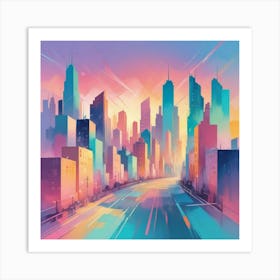 Cityscape Painting Art Print