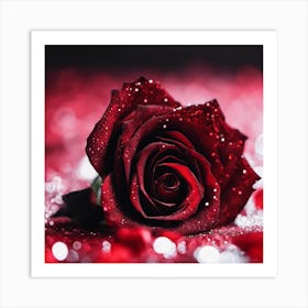 Valentine'S Day Rose Art Print