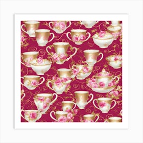 Imagine A Diagonal Scrolly Pattern With Pretty 12 (7) Art Print