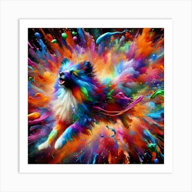 Colorful Dog 2 Art Print