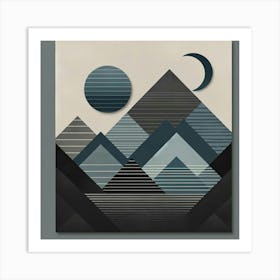 Abstract Mountain Painting Art Print