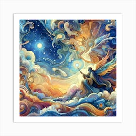 Angel In The Sky Art Print