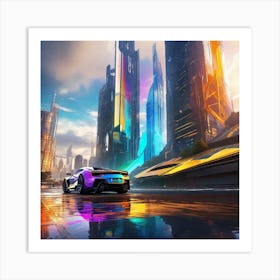 Futuristic City 109 Art Print