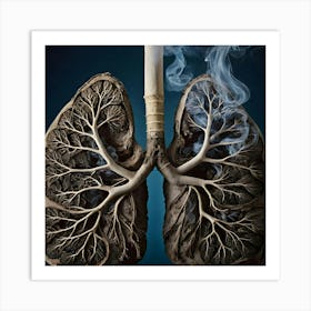 Lungs And Smoke 13 Art Print