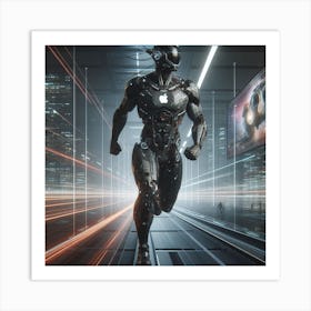 Futuristic Android Running Art Print