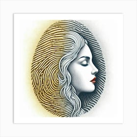 A woman's profile 2 Art Print