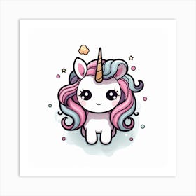 Cute Unicorn 206 Art Print