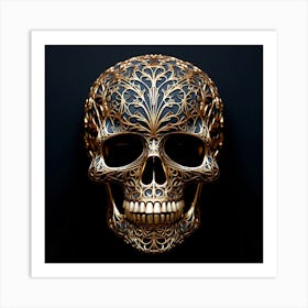 Gold Skull Art Print