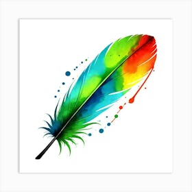 Colorful Feather 6 Art Print