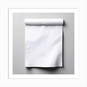 White Paper On A Gray Background Art Print