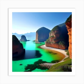 Cliffs And Sea Art Print