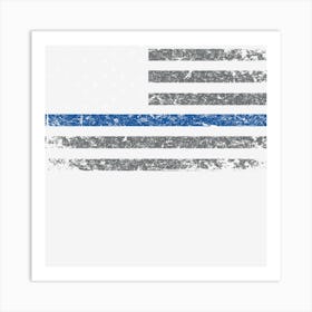 Thin Blue Line Flag Art Print