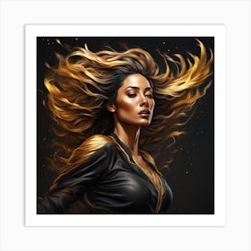 Gold Haired Woman Art Print