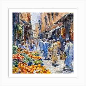 Marrakech Market Art Print