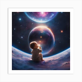 Baby In Space Art Print