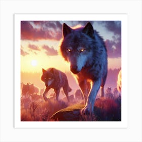 Wolf Pack Art Print