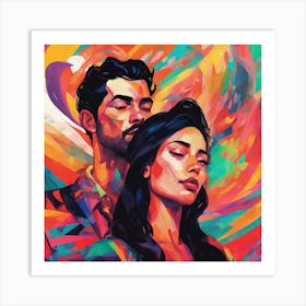 Man And A Woman Art Print