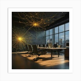 Office With A Spider Web Art Print