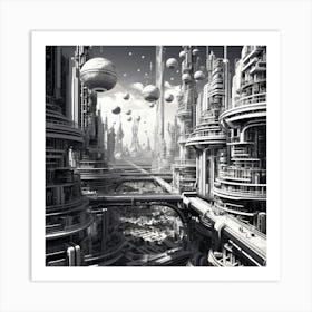 Futuristic City 16 Art Print