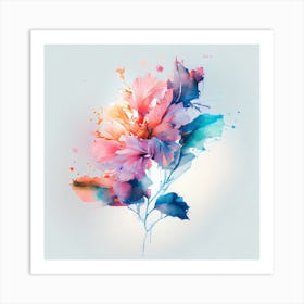 Watercolor Flower Abstract 14 Art Print