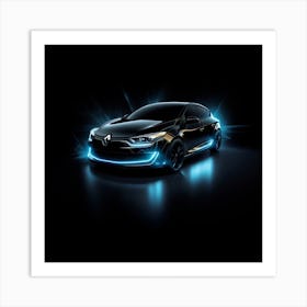 Neon Illuminated Concept Megane Art Print