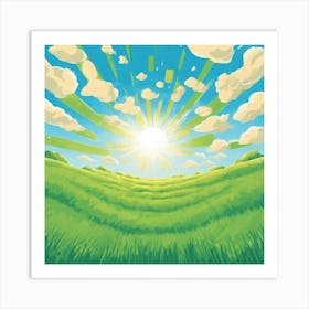 Sunny Day In The Countryside Art Print