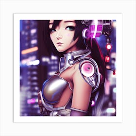 Robot Girl 1 Art Print