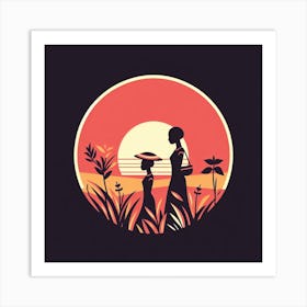 Sunset Silhouette 2 Art Print