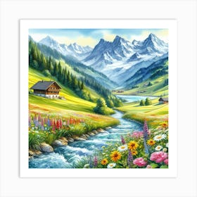 Valley Of Flowers Art Print